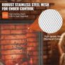 Fireplace Screen 1 Panel with Door, Sturdy Iron Mesh Fireplace Screen, 990(L) x780(H)MM Spark Guard Cover, Simple Installation, Free Standing Fire Fence Grate for Living Room Home Decor Modern Image 3