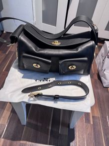 Coach Black Leather Haversack