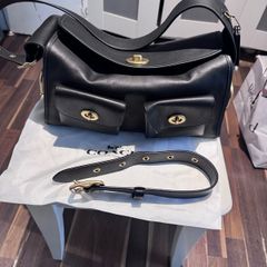 Coach Black Leather Haversack