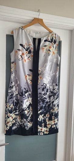 GALLERY grey mix tunic dress Sz 12UK (Fit 10-12UK)