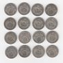 G.B. 16 x SHILLING, 1/-, 16 x 50% Silver Coins ( no.443) Image 2