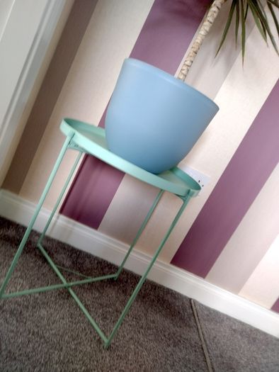 Mint Green Side Table/ Plant Stand
