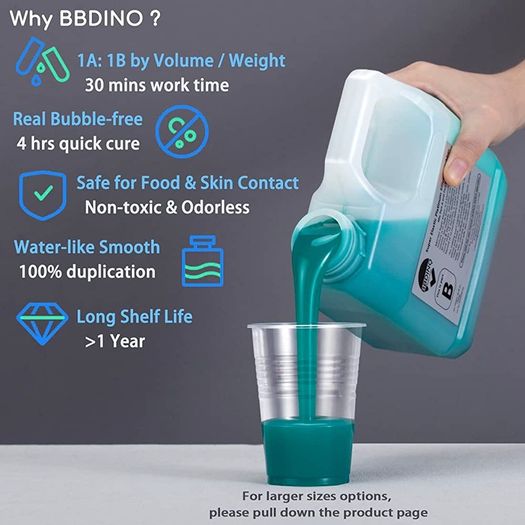 Super Elastic Silicone Mould Making Kit, Mould Making Silicone Rubber 21.16 oz, Liquid Silicone Rubber Mould Making, Ideal for Casting 3D Silicone Moulds| Food Molds 1:1 by Volume (FREE POSTAGE)