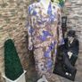 Blue and grey floral dress Image 2