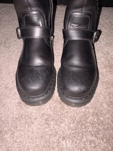 Ladies Dr Marten Knee High Anistone Biker UK5