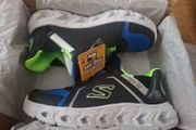 Skechers Hypno-Flash 2.0 - Vexlux Boy's Black/Blue/Lime Trainers  UK 1