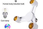 3in1 E27 To E27 Extended LED Bulb Socket Splitter Adapter Bracket Lamp Holder for Home Dining Room Photo Studio