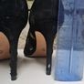 Office Black High heels size 4 worn Image 5