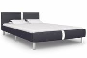 Bed Frame Black Faux Leather 135X190 cm