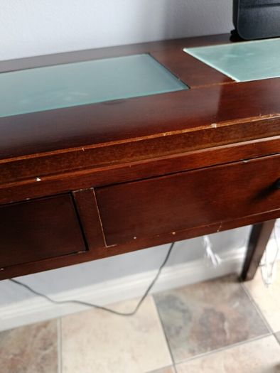 hallway table and mirror