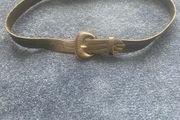 Vintage Black Leather Lady's Belt