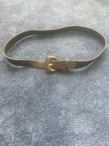 Vintage Black Leather Lady's Belt