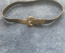 Vintage Black Leather Lady's Belt
