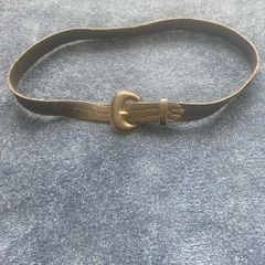 Vintage Black Leather Lady's Belt
