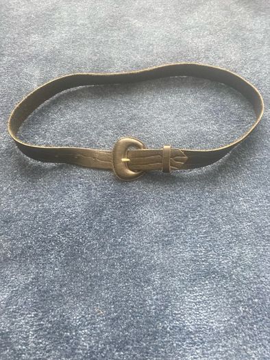 Vintage Black Leather Lady's Belt
