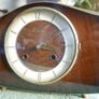 Rare Original Hermle 60s German Mid Century Teak Desk Mantel Chimny Clock By Hermle (the Clock Works Well And Keeps Time) Image 10