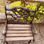 Cast iron garden bench and chair Image 2