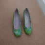 Green wedge shoes Image 2