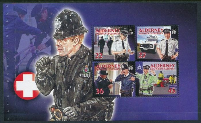 2003 Alderney Community Services Island Police Commemorative Stamp Booklet Mint Never Hinged (MNH)