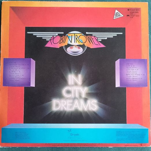 Robin Trower - In City Dreams Vinyl LP (1977) Original German Pressing Blues Rock EX+