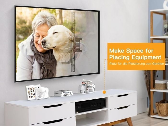 TV Wall Bracket for 26-60 inch TVs up to 52kg, Sturdy Tilt TV Bracket with VESA 75x75-400x400mm