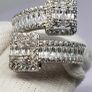 Cubic Zirconia Bypass Ring in Rhodium Overlay Sterling Silver Image 6