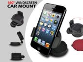 360 Degrees Rotating Windshield Car Mount Holder for iPhone 5