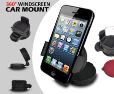 360 Degrees Rotating Windshield Car Mount Holder for iPhone 5