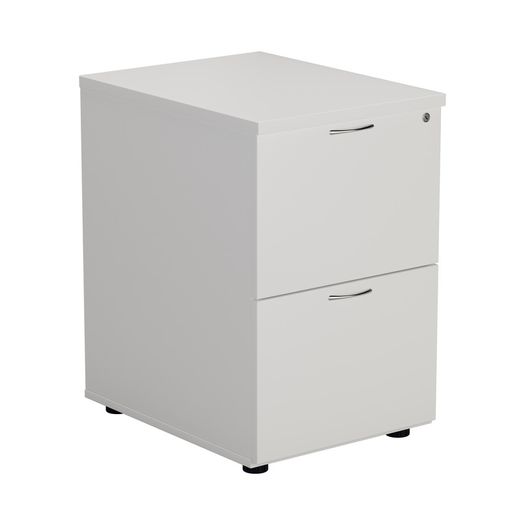 NEW White 2 Drawer Wooden Filing Cabinet