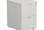 NEW White 2 Drawer Wooden Filing Cabinet