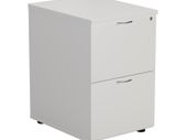NEW White 2 Drawer Wooden Filing Cabinet