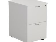 main image for ad NEW White 2 Drawer Wooden Filing Cabinet