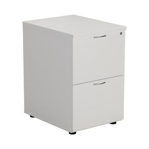 NEW White 2 Drawer Wooden Filing Cabinet