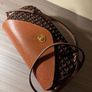 Crochet crossbody bag in chocolate colour Image 4