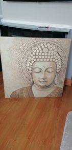 Xtra large buddha canvas lovely on wall  80cm x80cm