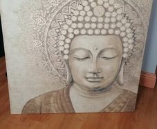 Xtra large buddha canvas lovely on wall  80cm x80cm