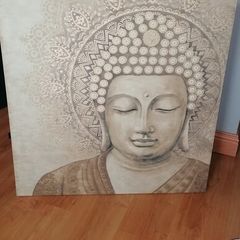 Xtra large buddha canvas lovely on wall  80cm x80cm