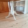 White Circular Drop Leaf Dining Table 102cm Image 2