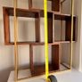 Modern Wooden & Gold Wall Shelf / Display Unit Image 3