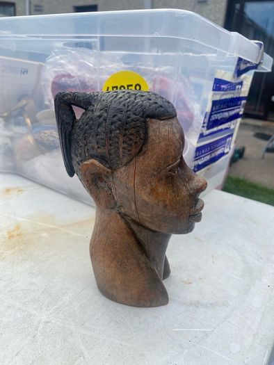 Wooden Head. Some Hairline Cracks