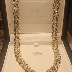 Sterling Silver Heavy Double Curb Link Chain