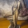 Vintage Sculpture of an Elegant Lady with a Dog Image 3