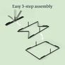 Double Bed Frame - 4ft6 (135 x 190 cm) - 14.2'' Height - Metal Bed Base with Steel Slat Support - Easy Assembly - Black Image 5