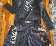 Tatami grappling shorts and rash guard