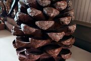 New XXXL frosted detail rustic resin Pinecone with subtle frost detail