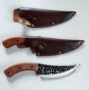 2 Kitchen Knives With Sheaths (new).