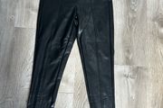 Leather look skinny trousers
