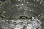 Vintage Textured Ice Bark Art Glass Bowl