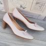 New Gabor fashion ladies bowed ballerina leather high heel shoes baby pink UK7.. EUR 40 Image 8