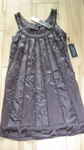 Spotlight by WAREHOUSE ladies  Plum colour occasion dress with detailing  Uk size 10/small